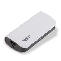 5200 mAh Ultra Compact Portable Charger External Battery Power Bank (White)